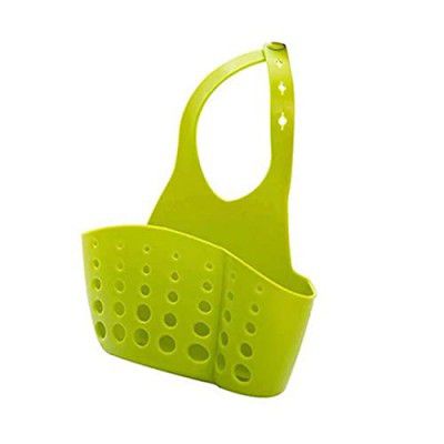 Sulfar Adjustable Kitchen Bathroom Water Drainage Plastic Basket/Bag with Faucet Sink Caddy(Multicolor)