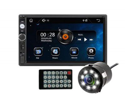 Sulfar Double Din Car Music System Car Stereo with Touch Screen, Mirror Link, Bluetooth, Car Media Player and LED Car Camera/Reverse Camera