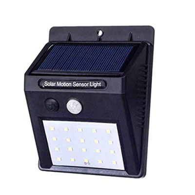 Sulfar Solar Security LED Night Light for Home Outdoor/Garden Wall (Black) (20-LED Lights)