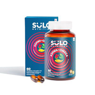 Sulo Nutrition Omega+Ashwangadha Capsules for Men & Women (60)