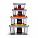 Sumeet Stainless Steel Food Storage Airtight & Leak Proof Containers Set 400Ml To 1 Ltr, Set Of 4Pc, Beige...