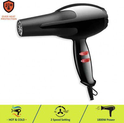Sument 1800W 6130 Hair Dryer for Men & Women Hair Dryer Hair Dryer (1800 W, Black)