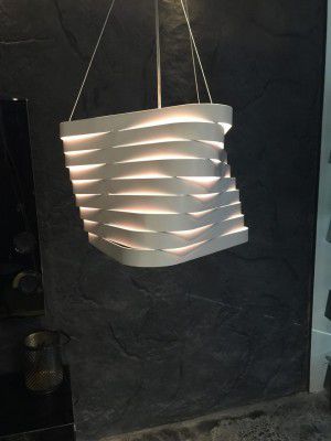 Sumikrafts Spiral Pendant Hanging Lamp-A Step Rotating Pendant lamp-Size 36cmx36cmx27cm-Colour White Shade