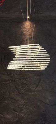 Sumikrafts Spiral Pendant Hanging Lamp-A Step-Rotating Pendant lamp-Size 35cmx32cmx25cm-Colour White Shade