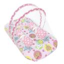 SUNBABY Mosquito Baby 2 Way Bedding, Beautiful Prints, Soft Fabric, Thick Foam for Better Cushioning, Pillow and Side Bolsters, Mosquito Net Protects Baby from Flies, Reversible,0-18 Months....