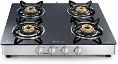 Sunflame Crystal Glass, Stainless Steel Manual Gas Stove  