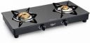 Sunflame CRYSTAL NOVA 2 BURNER BLACK Glass Manual Gas Stove ...