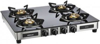 Sunflame Regal 4 Burner Gas Stove Glass 