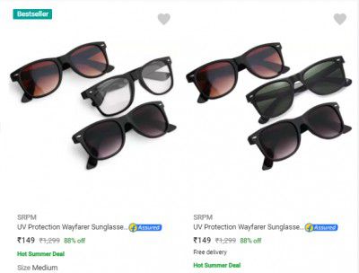 Sunglasses Pack of 3 @ ₹149