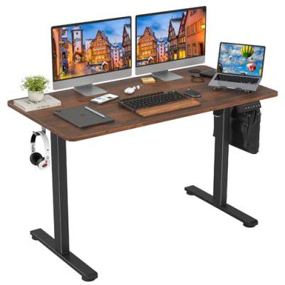 [Extra 2474 OFF ]Sunon Electric Standing Desk Adjustable Height Sit Stand Home Office Desk with Splice Board