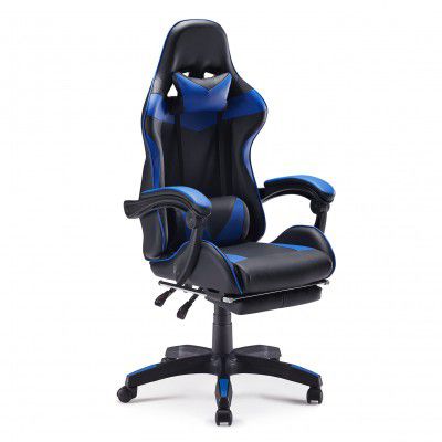 SUNON Gaming Chair, Computer Chair with Footrest and Lumbar Support, Height Adjustable Gaming Chair with 360°-Swivel Seat and Headrest for Office or Gaming