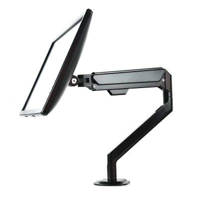 Sunon Single Monitor Desk Mount Full Motion with Gas Spring Fully Adjustable Mounting Arm, Height Adjustable Two Arm Monitor Mount Stand, Ideal for 2 Computer Monitors 10 to 32 Inch LED LCD Flat Panel