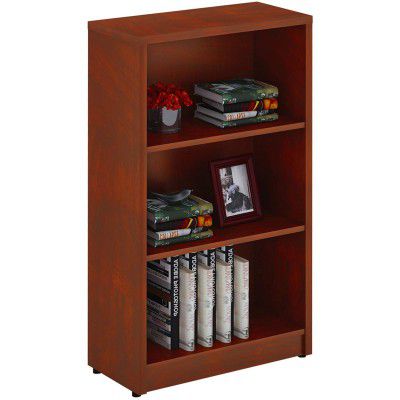 Sunon Wood Bookcase Freestanding 3 Shelf Book Case Adjustable Layers Bookshelf for Home and Office, 3-Layers