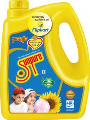 Sunpure Physically Refined Sunflower Oil Can (Surajmukhi Tel)  (2 L)