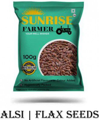 SUNRISE FARMER Raw Flax Seeds, Omega 3 Fatty Acid Rich, Healthy Super Seed, Immunity Booster Brown Flax Seeds  (100 g)