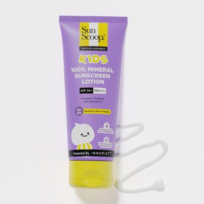 SunScoop Kids 100% Mineral Sunscreen Lotion SPF 30+ PA++++ | 1+ Years | 75 gm