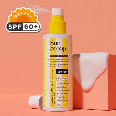 SunScoop Sunscreen - SPF 60 PA++++ Hydrating Fluid Sunscreen | UV Filter Zinc Oxide | No White Cast  (125 ml)