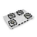 [Extra Rs.2529 Off] Sunshine Curvv 4 Burner | High Premium Stainless Steel Gas Stove | Ergonomic Knob, 3D Brass Burner, 360° Rotating Brass Gas Nozzle (Classic - Silver)...
