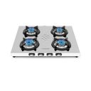 Sunshine Falcon 4 Burner | Ultra Slim 4 Burner Stainless Steel Gas Stove | Ergonomic Knob, Brass Burner, 5G Technology | Manual Ignition, LPG Ready & PNG Compatible (Silver)...