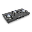 Sunshine Phoenix Gas Stove 3 Burner LPG Ready, (Premium - Black)...