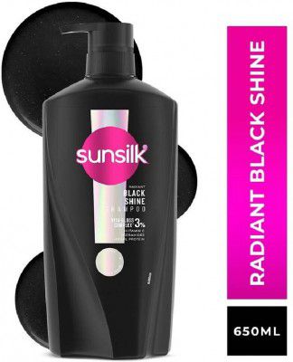 SUNSILK Radiant Black Shine Shampoo (650 ml)