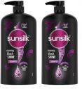Sunsilk Stunning Black Shine Shampoo, 1 Ltr (Pack of 2)...