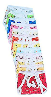 Sunuo Babys Cotton Cloth Diapers/Langot Washable and Reusable Nappies (0-6 Months) Pack of 10 Pieces (W P)