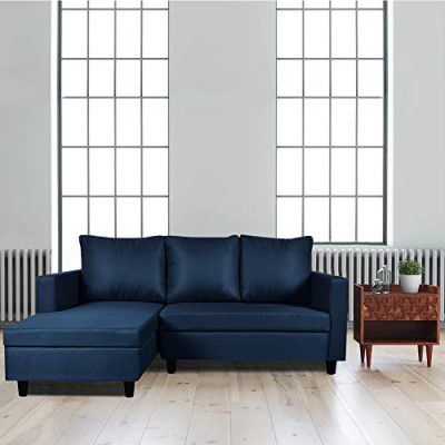 Sunuzu Francis Four Seater LHS L Shape Sofa (Dark Blue)