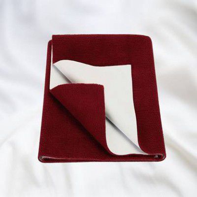 Sunvibe Cotton Baby Bed Protecting Mat  (Maroon, Small)