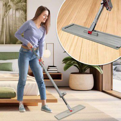 Sunvibe Microfiber Easy Standing Flat Mop for Floor Cleaning Room 
