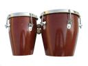 super band 7 Inch Professional Two Piece Hand Made Wooden Bango Drum Set (Brown)...