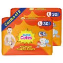 Super Cute's Premium Baby Diapers L Size, 60 Count, Super Soft and Rash Free Diapers, Overnight Leakage Protection (Pack of 2)...