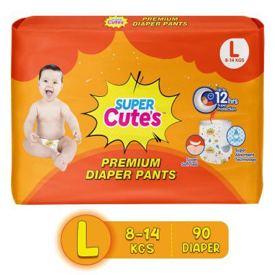Super Cutes Wonder Pullups Diaper Pants with Wetness Indicators (Large) - Pack of 90