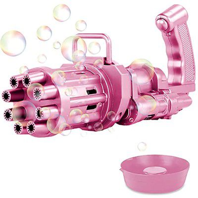 SUPER TOY Electric Bubble Machine Gun Pack of 1 (Pink)