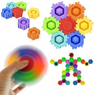 SUPER TOY Push Pop Fidget Spinner Toys 