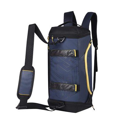 Superbak Mega 33 Ltrs Hybrid Duffle Cum Backpack (Navy-Yellow) for Gym, Sports, Travel