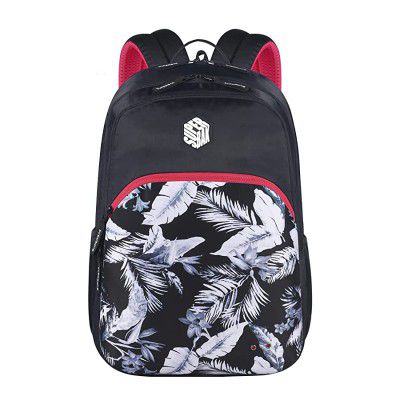 Superbak Montana 39 Ltrs School Laptop Backpack (Grey-Pink)