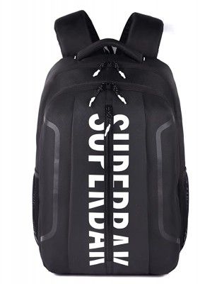 Superbak Polar 33 Litres Water Resistant Casual Backpack for School/College (Black - FluorescentGreen)