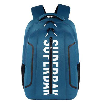 Superbak Polar 33 Litres Water Resistant Casual Backpack for School/College (MoroccanBlue-Red)