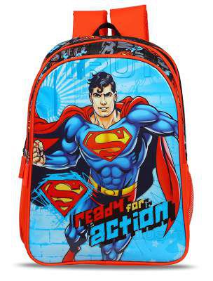 Superman Ready For Action 35 Ltrs 46 Cms Black Blue & Red School Bag