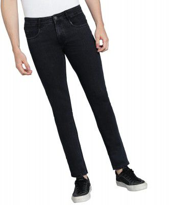 Supernova Inc. Men's Grey Skinny Fit Solid Jeans Stretchable