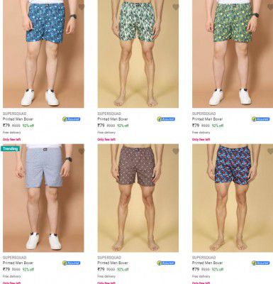 Supersquad Mens Boxers Starts ₹79