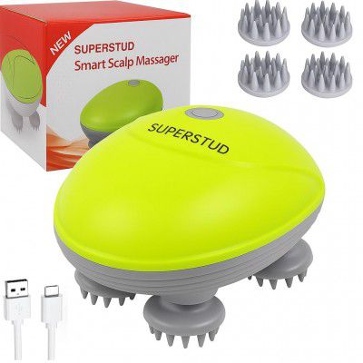 SUPERSTUD Scalp Massager For Hair Growth || Rechargeable Electric Head Massager with 3 Speed Modes