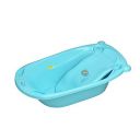Supples Baby Bathtub and Bath Sling, Spacious, Portable, Storage Slots, Safe with Water Drain (Blue)...