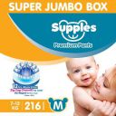 Supples Baby Diaper Pants M Pack of 3 Super Jumbo Box (216 Piece)...