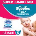 Supples Baby Diaper Pants S(4-8kg) Super Jumbo Box (234 Piece) (78*Pack of 3)...