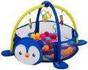 Supples Baby Play Gym Pool/Mat, Activity Play Gym for Baby with Hanging Toys and 30 Colorful Balls | Baby Bedding for Newborn for 2+ Months (Multicolor, Penguin Face)...