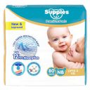 Supples Premium Diaper Pants | for Newborn Babies | 80 Diapers | NB/XS...