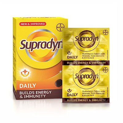Supradyn Multivitamins Tablets With Minerals And Trace Elements pack of 120 Tablets (8 Strips)