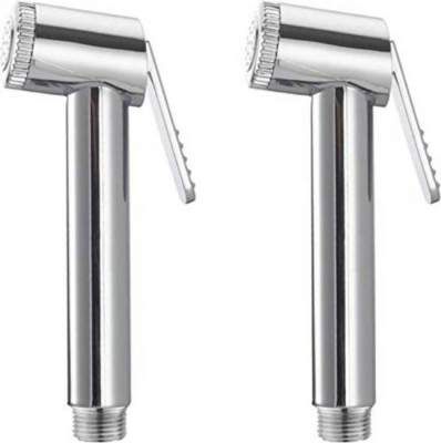 Supreme Bazaar Sleek Health Plastic Faucet Head (Silver) - Set of 2 Push Cock